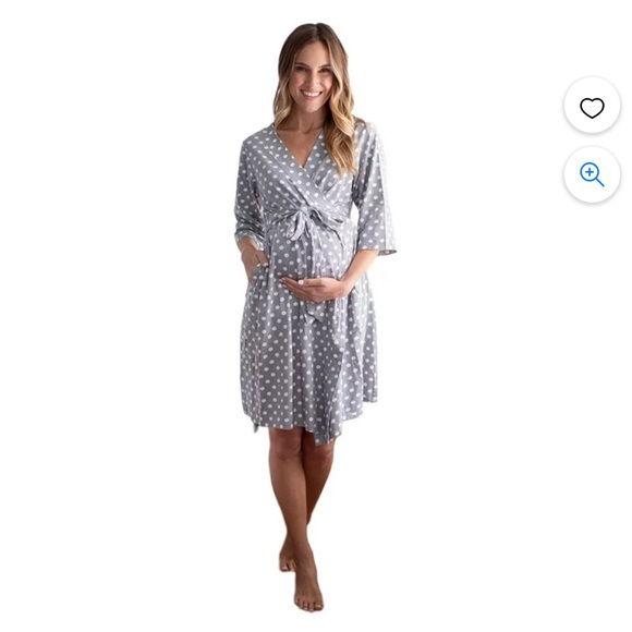 Baby Be Mine Other - Baby Be Mine 3 in 1 Maternity/Labor/Delivery/Nursing Hospital Gown and Robe